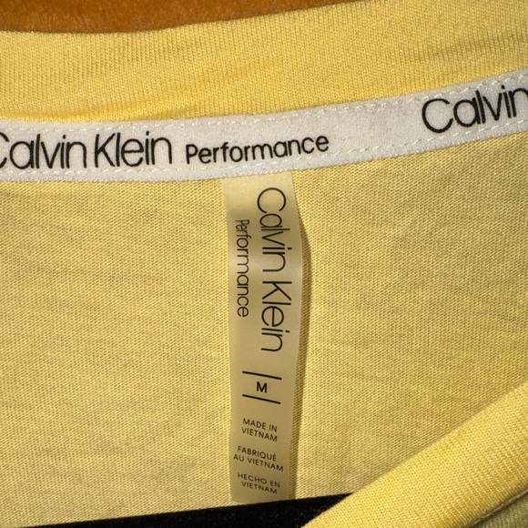 Calvin Klein Soft Yellow Short Sleeve Tee - Picture 3 of 4